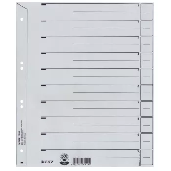 Leitz 16500085 ciparu dalītājs, kartons, pelēks