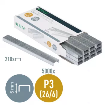 Leitz P3 26/6 skavas, 5000 gab., 6 mm