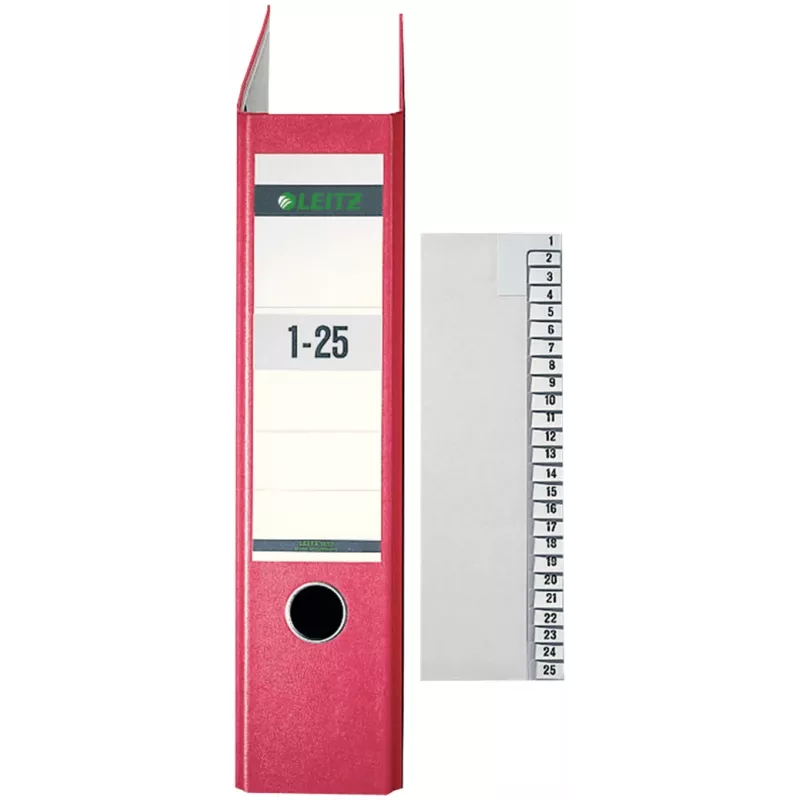 Leitz 13810085 ciparu dalītājlapiņas, pelēks, A4