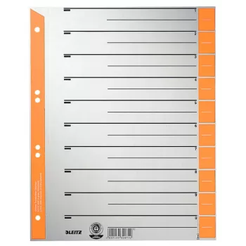 Leitz 16520045 ciparu dalītājs, kartons, pelēks, oranžs