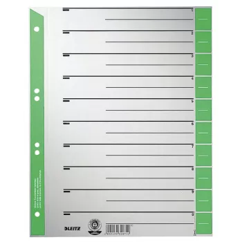 Leitz 16520055 Ciparu dalītājs Kartons Zaļš, Pelēks