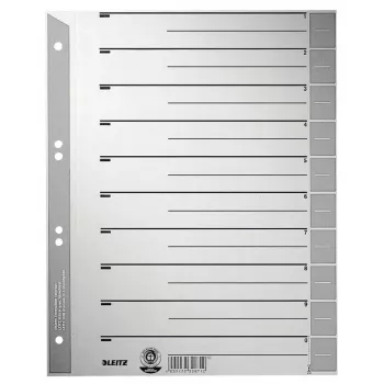 Leitz 16520085 Ciparu dalītājlapa, kartons, pelēka