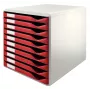 Leitz 52810028 dokumentu glabāšanas kaste, polistirols, bordo, pelēka
