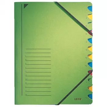 Leitz 39120055 tabulārā indeksa kartīte, kartons, zaļa, A4