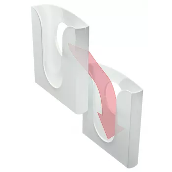 Leitz Literature stand trays Presenter, Plastmasa, Caurspīdīgs, A4, 255 mm, 45 mm, 280 mm