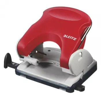 Leitz 5005 NeXXt caurumotājs, 2 caurumi, 25 loksnes, sarkans