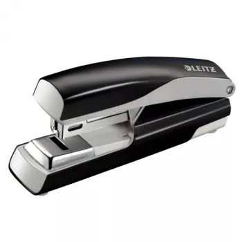 Leitz NeXXt Skavotājs 5505, 30 loksnes, Flat Clinch, Melns/Sudrabs