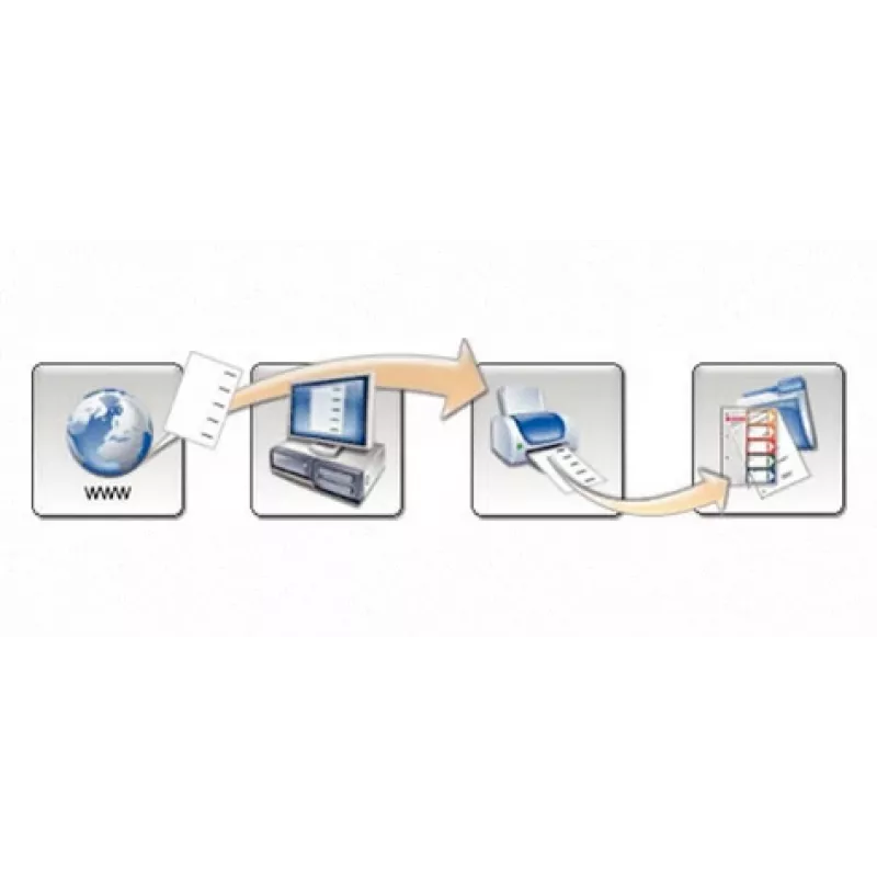 Leitz PC drukājams indekss, PP, īpaši plats, ciparu tab indekss, 245x2x305 mm, 6 krāsas