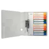LEITZ Plastmasas indekss, Cipari, A4 Īpaši Plats, 1-10, Rakstāms ar Datoru, Caurspīdīgs ar Krāsainiem Cilpiem, PP, 10-Daļu (1293-00-00)