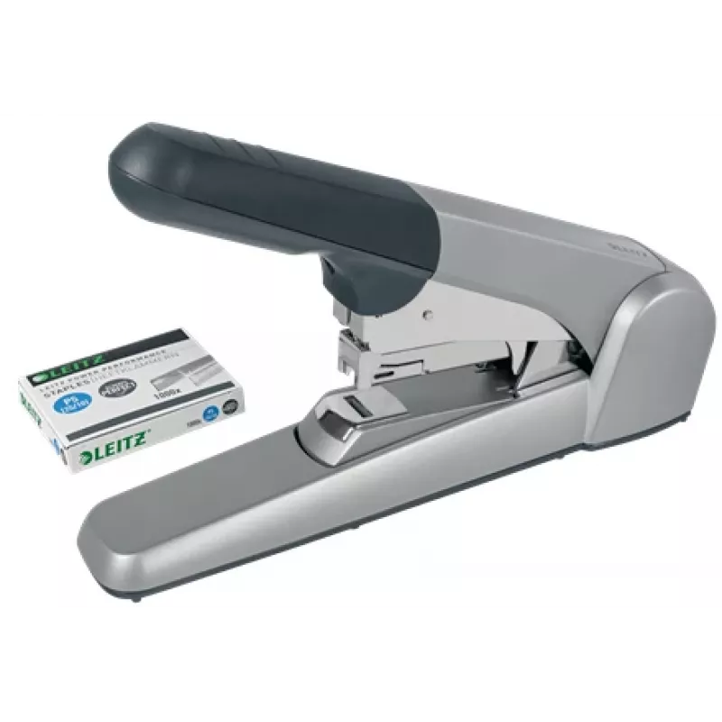 Leitz Heavy Duty Flat Clinch Skavotājs, 60 loksnes, Pelēks, Gaiši pelēks, Standarta sašūšana, 25/10, 6 cm, 110 skavas