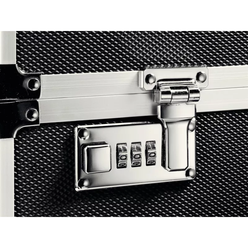 Leitz Mobile Filing Case Lockable A4, Melns, Hroms, Plastmasa, Kombinācijas slēdzene, 15 L, 366 mm, 165 mm
