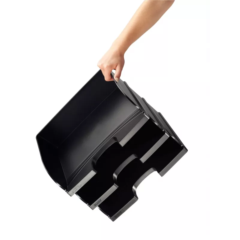 Leitz Letter tray Plus Landscape Jumbo, plastmasa, melna, 350 x 103 x 273 mm