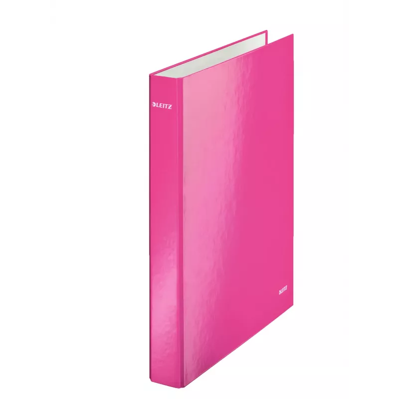 Leitz Ringbinder WOW Laminēts A4+ 2DR/25mm, Roze, Balts