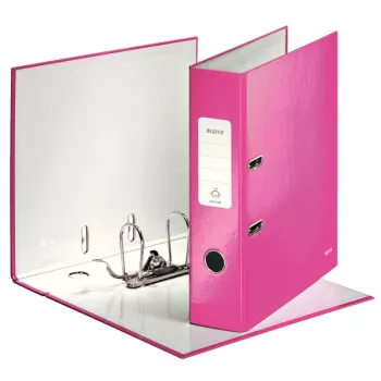 Leitz Lever Arch File 180° WOW POB/Laminēts A4/80mm, A4, Kartons, Rozā, 600 lapas, 80 g/m², 8 cm