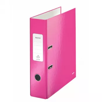 Leitz Lever Arch File 180° WOW POB/Laminēts A4/80mm, A4, Kartons, Rozā, 600 lapas, 80 g/m², 8 cm