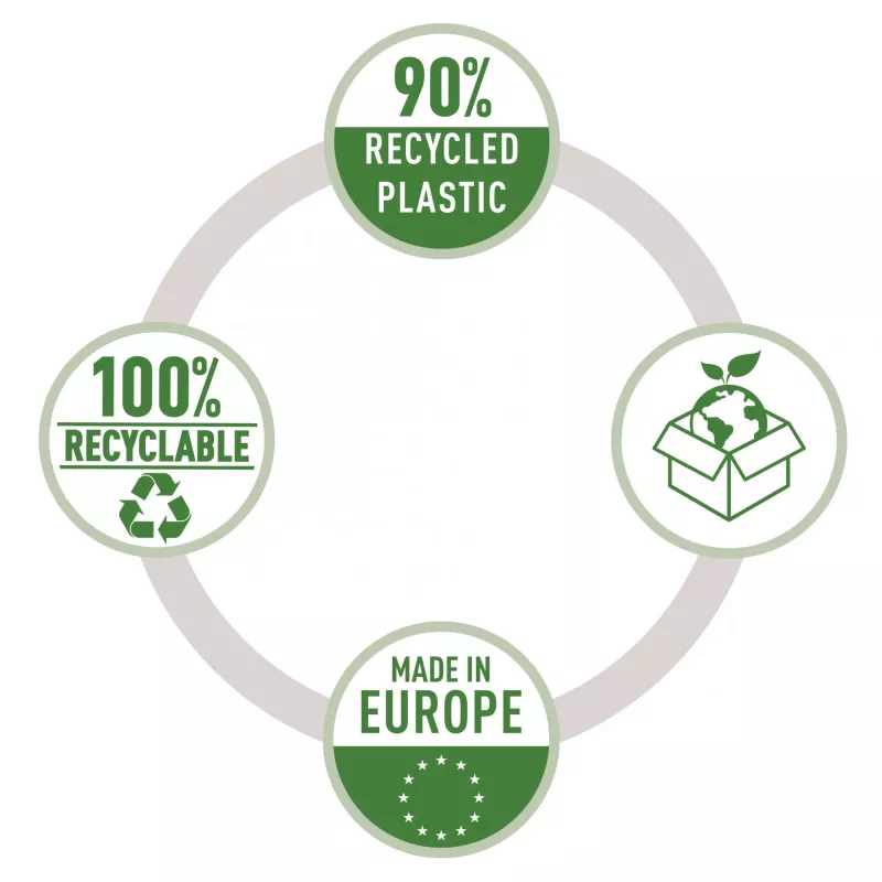 Leitz Recycle A4 Kabatiņa, 210 x 297 mm (A4), Caurspīdīga, Polipropilēns (PP), Portretorientācija, 0.1 mm, 230 mm