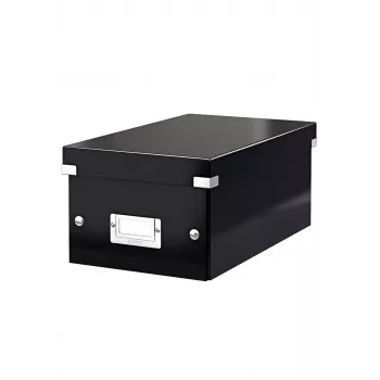 Leitz Click & Store WOW DVD glabāšanas kaste, melna, kartons, 570 g