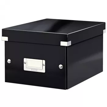 Leitz Click & Store WOW maza uzglabāšanas kaste, melna, kartons, 7.4 L, 200 x 250 x 148 mm, 540 g, 1 gab.