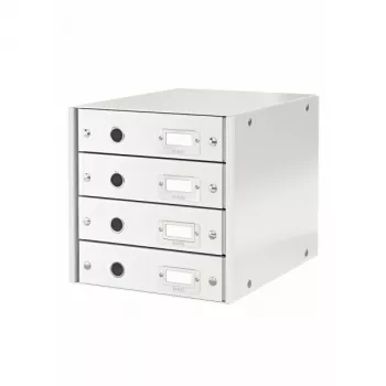 Leitz Click & Store WOW dokumentu skapis ar 4 atvilktnēm, balts, kartons