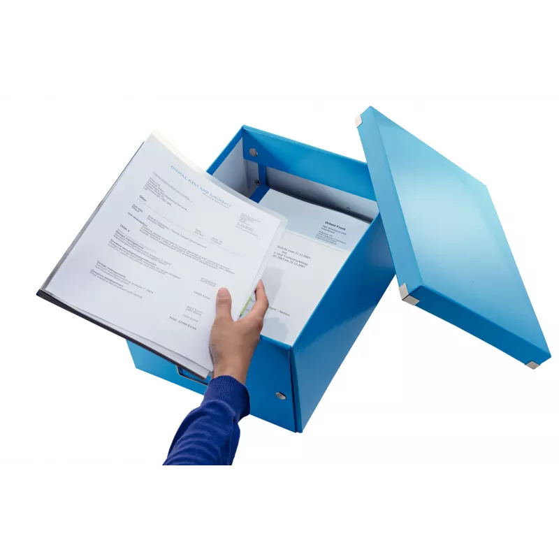 Leitz Click & Store WOW vidēja izmēra glabāšanas kaste, zila, kartons, 16.7 L, 281 mm, 200 mm, 265 x 335 x 188 mm