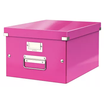 Leitz Click & Store WOW vidēja izmēra uzglabāšanas kaste, rozā, kartons, 16.7 L, 281 mm, 200 mm, 265 x 335 x 188 mm