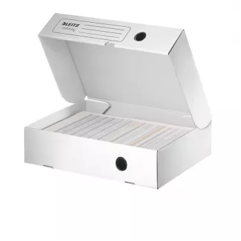 Leitz Arhivēšanas kārba Infinity FSC® Horizontāla 80 mm, Balta, A4, 190 g, 255 x 330 x 80 mm