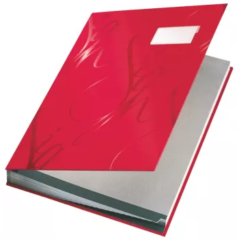 Leitz Design Signature Book 18 dalītāji A4, Sarkans, Kartons