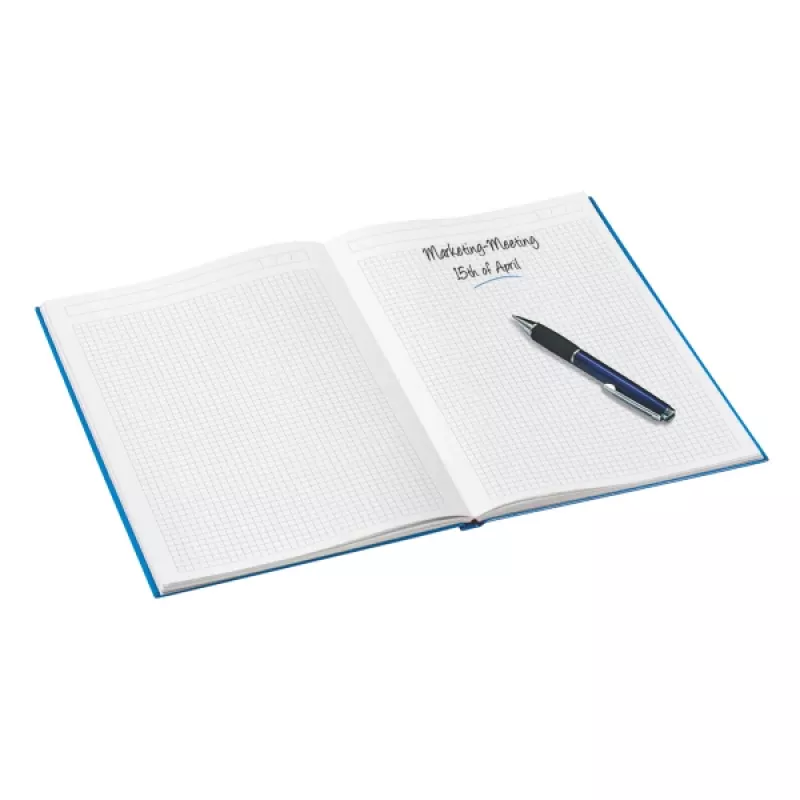 Leitz Notebook WOW A4 līniju klade ar cieto vāku 90g/80 lapas, Zila, A4, 80 lapas, 80 g/m², Rūtiņu papīrs, Cietais vāks