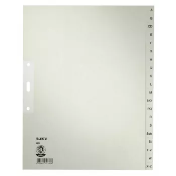 Leitz 12010085 Alfabētiskais dalītājs Papīrs Pelēks