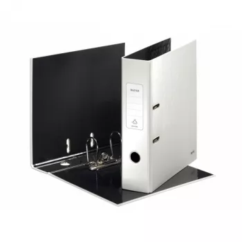 Leitz Lever Arch File 180° WOW POB/Laminēts A4/80mm, A4, Kartons, Balts, 600 lapas, 8 cm