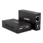 Lindy USB 2.0 Cat.6 pagarinātājs, 100m, 2 porti, AV raidītājs un uztvērējs, vadu, melns