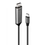 Lindy 43503 USB Type-C uz DisplayPort kabelis, 1 m, pelēks