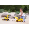 Rotaļlietu ekskavators Lena GIGA TRUCKS SM02217, plastmasa un koks, pelēks/dzeltens, vecumam no 3 gadiem