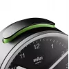 Braun BC12SB kvarca modinātājpulkstenis melns, sudrabs