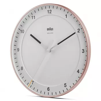 Sienas pulkstenis BRAUN BC 17 PW DCF — analogais DCF radio vadītais pulkstenis, rozā un balts