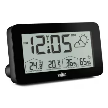 Braun BC13BP-DCF digitālais modinātājpulkstenis Melns