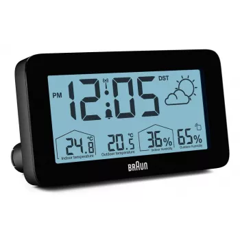 Braun BC13BP-DCF digitālais modinātājpulkstenis Melns
