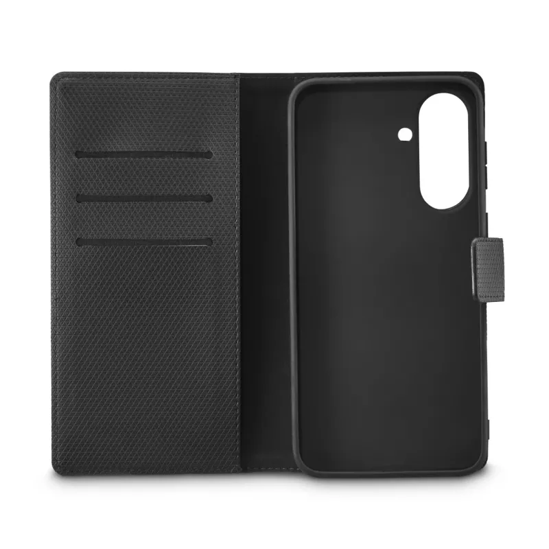 Mobilā telefona maciņš Black Rock 00037343 — grāmatiņas maciņš Samsung Galaxy A37 5G, melns, 1 gab.