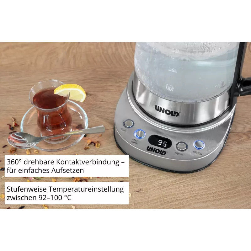 Unold 18215 Samovārs Selin elektriskā tējkanna 1.7 L 1800 W Nerūsējošais tērauds