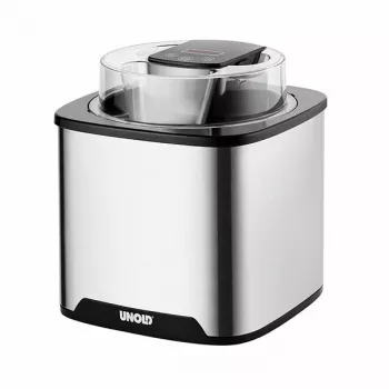 Unold saldējuma pagatavotājs Gelato, 1,5 L, tradicionālais saldējuma gatavotājs, melns/nerūsējošais tērauds, LCD