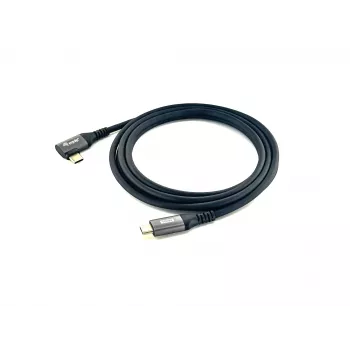 Equip USB 2.0 C uz C 90° leņķa kabelis, vīr./vīr., 2,0 m, 100 W ar Emark mikroshēmu