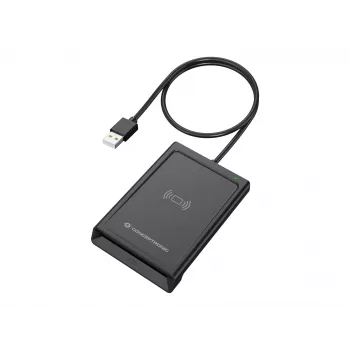 Conceptronic BIAN11B Divu interfeisu viedās ID kartes lasītājs, USB 2.0, NFC, 1 m, Melns, 100 g