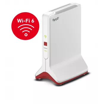 Bezvadu diapazona paplašinātājs AVM FRITZ!Repeater 6000 Edition International — trīsjoslu 6000 Mbps, 2x LAN, balts