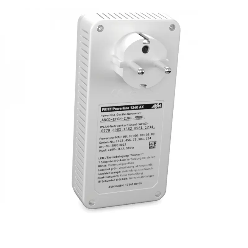FRITZ!Powerline 1240 AX WLAN komplekts 1200 Mbit/s Ethernet LAN Wi-Fi Balts 2 gab.