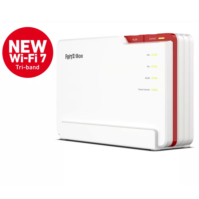 Maršrutētājs FRITZ! 5690 Pro International bezvadu, 2.5 Gigabit Ethernet, trīsjoslu (2.4 GHz / 5 GHz / 6 GHz), balts