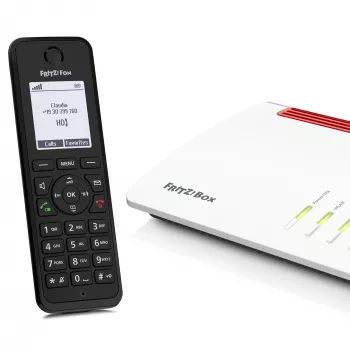 DECT telefons AVM FRITZ! Fon M3 International — bezvadu klausule, zvanītāja ID, skaļrunis, 1 klausule, 1000 ierakstu tālruņu grāmata