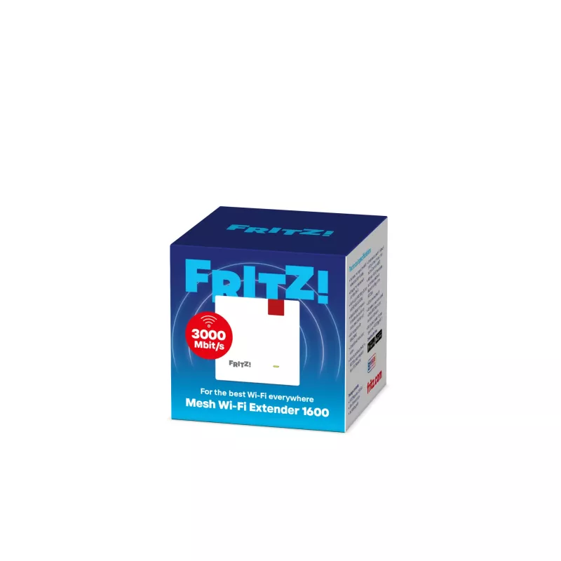 Repeater Mesh Wi-Fi Extender 1600 (FRITZ 1200 AX International) tīkla atkārtotājs balts 10, 100, 1000 Mbit/s