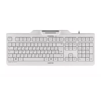 CHERRY KC 1000 SC tastatūra ar viedkaršu lasītāju, universāls USB, AZERTY, balta