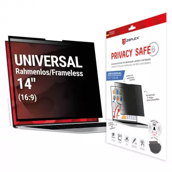 Displex PRIVACY SAFE noņemams 2-virzienu privātuma filtrs klēpjdatoram 14'' (16:9)