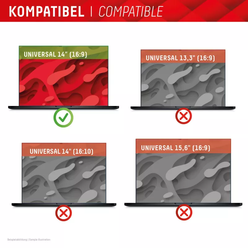 Displex PRIVACY SAFE noņemams 2-virzienu privātuma filtrs klēpjdatoram 14'' (16:9)